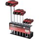 KS Tools Hatszögkulcs készlet T-nyelű ( fali tartó ) 2,0-10 mm 10 részes Méretek:2-2,5-3-4-5-6-8-10