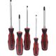 KS Tools Csavarhúzó készlet, lapos + PH, kétkomponensű nyél 5 részes 3FL+2PH  ERGOTORQUEplus