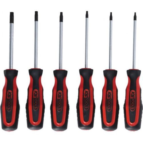 KS Tools TORX BO csavarhúzó klt. Műanyag nyelű, ERGOTORQUE+ TX 10-40 6 részes