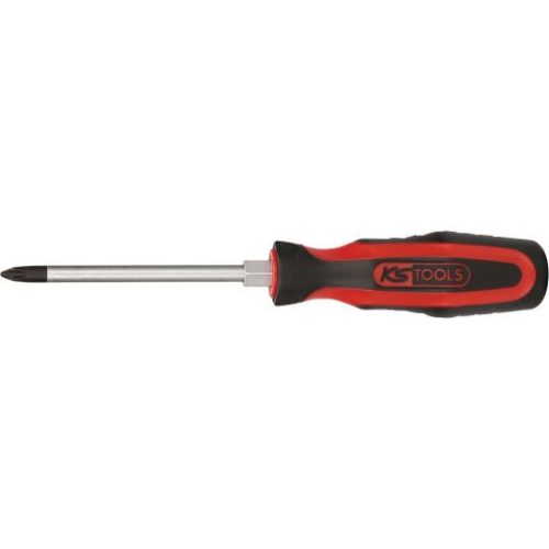KS Tools Csavarhúzó kereszthornyos, PH, kétk.nyél PH 1 x 100