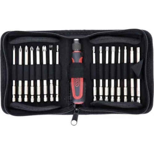 KS Tools Bit készlet, 1/4", 75mm-es, kézi gyorsváltós bef. 17 részes FL+SW+PH+PZ+TXBO