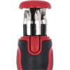 KS Tools Bit készlet, 1/4",racsnis marok csavarhúzó nyéllel 7 részes FL+PH+PZ  6 az 1-ben
