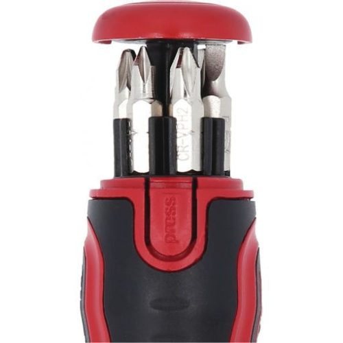 KS Tools Bit készlet, 1/4",racsnis marok csavarhúzó nyéllel 7 részes FL+PH+PZ  6 az 1-ben