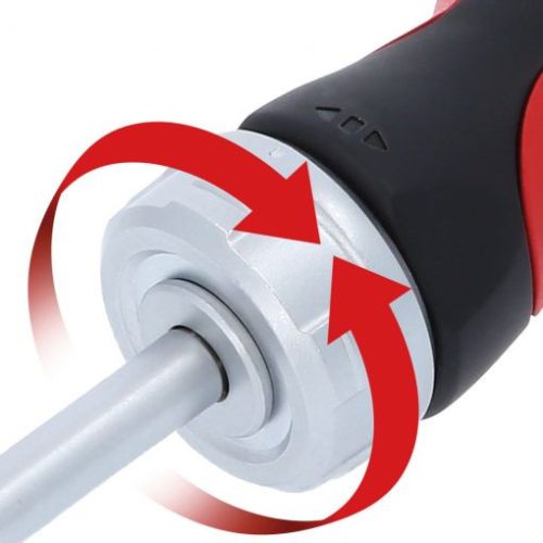 KS Tools Bit készlet, 1/4",racsnis marok csavarhúzó nyéllel 7 részes FL+PH+PZ  6 az 1-ben