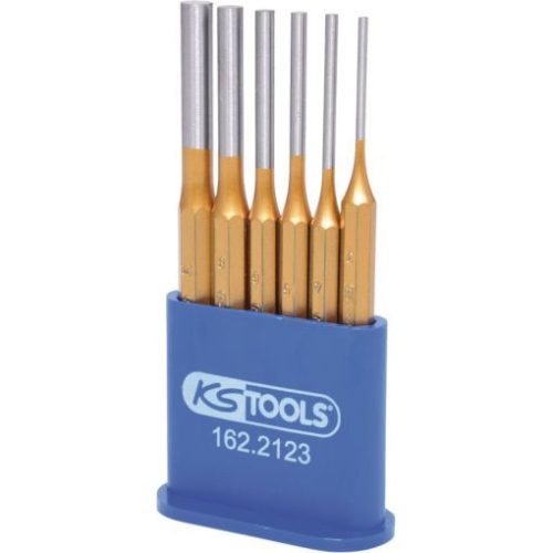 KS Tools Csapszegkiütő készlet, Műanyag tartóban 6 részes, 3-10x150