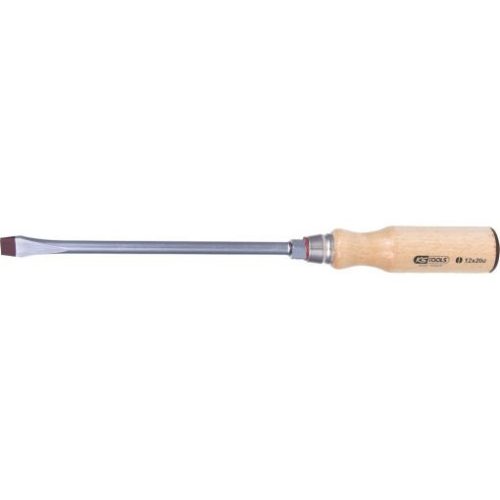 KS Tools Csavarhúzó lapos, fanyelű, üthető 200x12,0x 2,0