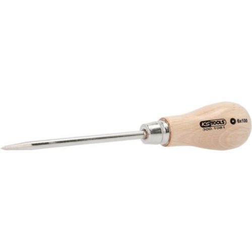 KS Tools Jelölőár, kúpos, fa nyéllel 100 mm, kerek hegy