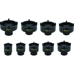   KS Tools Dugókulcs készlet, KM hornyos anyákhoz 1/2"-3/4" KM4-12 9 részes, csapos