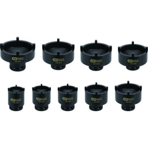 KS Tools Dugókulcs készlet, KM hornyos anyákhoz 1/2"-3/4" KM4-12 9 részes, csapos