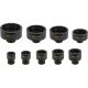 KS Tools Dugókulcs készlet, KM hornyos anyákhoz 1/2"-3/4" KM4-12 9 részes