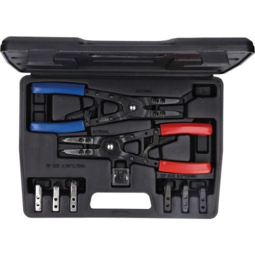 KS Tools Seegergyűrű fogó készlet K-BE, Műanyag dobozban 20 részes, K 40- 85/B60-100, cserélhető hegyek