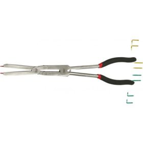   KS Tools Seegergyűrű fogó KE-H, dupla áttételes 345 mm, 8- 25 mm/1-1,3-1,8 mm, 5 pár heggyel