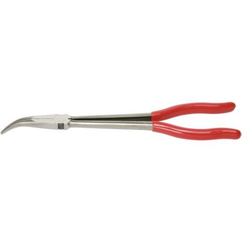 KS Tools Félkerekcsőrű fogó, extra hosszú, PVC nyél 270 mm, 45°-os