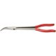 KS Tools Félkerekcsőrű fogó, extra hosszú, PVC nyél 270 mm, 45°-os