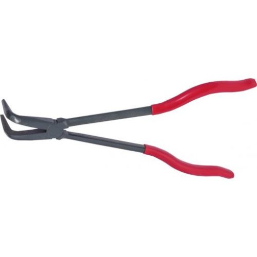 KS Tools Félkerekcsőrű fogó, extra hosszú, PVC nyél 270 mm, 90°-os