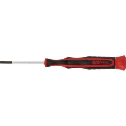 KS Tools Műszerész csavarhúzó, lapos, kétkomponensű nyél 100x 4,0x 0,8