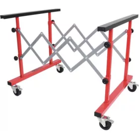   KS Tools Állítható teleszkópos lerakó állvány, kerekes Terhelhetoség:100 kg, állítható hossz: 257-1380mm Magasság:845-1320 mm Mélység: 257-1380 mm