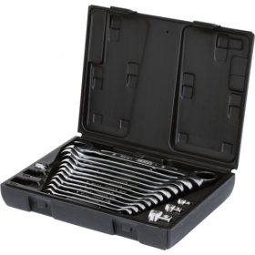   KS Tools Csillag-villáskulcs racsnis készlet ( műanyag kofferben ) 8-19 mm 16 részes + adapter