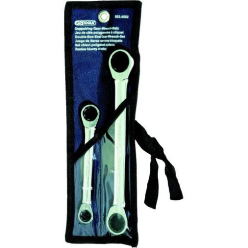 KS Tools Csillagkulcs készlet, racsnis, egyenes ( rollni ) 10x13-17x19  2 Részes