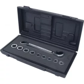   KS Tools Csillagkulcs készlet, racsnis, adapteres Hatszög 8-17 mm 10 részes, 6 szögu