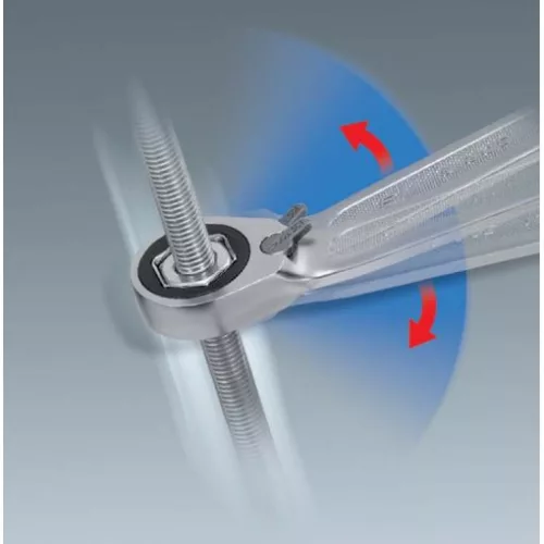 KS Tools Csillagkulcs készlet, racsnis, adapteres Hatszög 8-17 mm 10 részes, 6 szögu