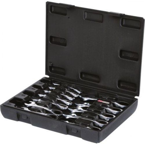 KS Tools Csillag-villáskulcs racsnis készlet ( koffer ) 8-19 mm 12 részes, irányváltós, MINI