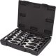 KS Tools Csillag-villáskulcs racsnis készlet ( koffer ) 8-19 mm 16 részes, irányváltós, MINI + adapter