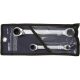 KS Tools Csillagkulcs készlet, racsnis, egyenes ( rollni ) 8-19 mm  2 részes  4 az 1-ben 8x10-12x13-14x17-18x19