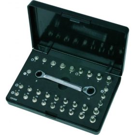   KS Tools Bit klt., 8+10mm-es ( Micro ), racsnis hajtókarral 32 részes FL+SW+PH+PZ+TXBO