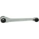KS Tools Racsnis hajtókar bitekhez, kétoldalas 125 mm, Z=72/5° 1/4" x10 mm