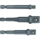 KS Tools Átalakító szár készlet, hatszög-négyszög 3 részes 50 mm/N1/4"-3/8"-1/2"