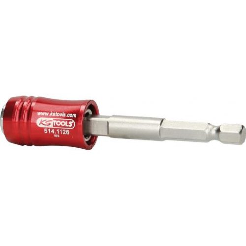 KS Tools Bit tartó gyorsváltós, 1/4", mágneses, 2 az 1-ben 85 mm B1/4"-K1/4", hatszög-négyszög befogás