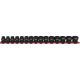 KS Tools Dugókulcs készlet 1/2" gépi, tartósínen 10-24 mm 15 részes, 6 szög