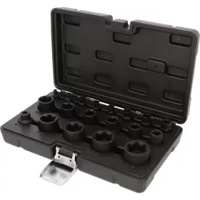   KS Tools Dugókulcs készlet, gépi 1/4"+ 3/8"+1/2 TORX-E-PLUS EPL 4-32 19 részes