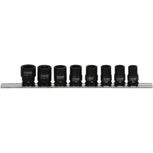 KS Tools Dugókulcs készlet 3/8" gépi, tartósínen 10-17 mm  8 részes, 6 szög
