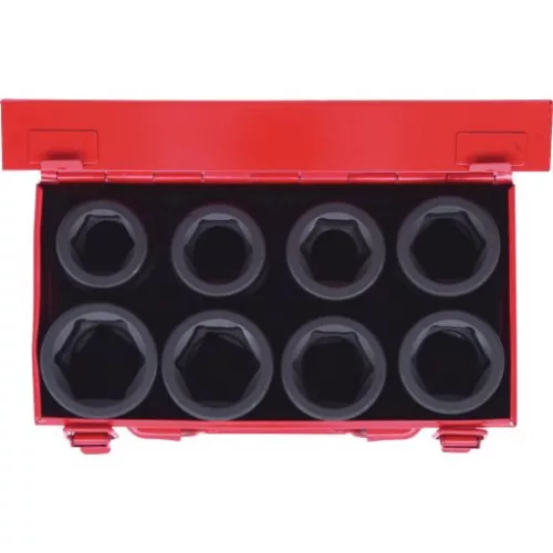 KS Tools Dugókulcs készlet 1" gépi ( fém kazetta ) 27-38 mm  8 részes,  6 szög