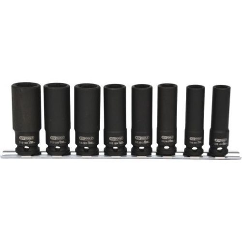 KS Tools Dugókulcs készlet 3/8" gépi, hosszú, tartósínen 10-17 mm  8 részes, 6 szög