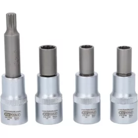   KS Tools Dugókulcs készlet 1/2" OZ- felnihez 8+10 mm  4 részes, 12 szög