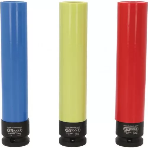 KS Tools Dugókulcs klt. 1/2" gépi Alu- felnihez, extra hoss 17-19-21 mm  3 részes L=150 mm