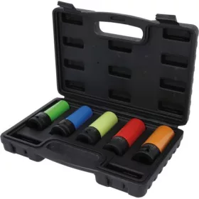   KS Tools Dugókulcs klt. 1/2" gépi Alu- felnihez, műa. doboz 15-17-19-21-22 mm  5 részes