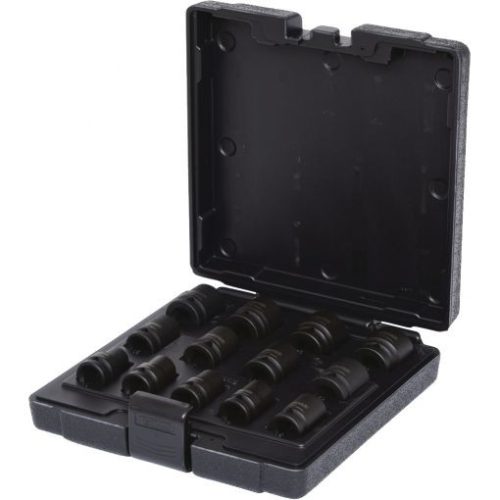 KS Tools Dugókulcs készlet 1/2" gépi ( Műanyag koffer ) 10-24 mm 13 részes, 12 szög Méretek:10-12-13-14-15-16-17-19-20-21-22-23-24