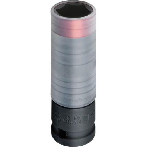 KS Tools Dugókulcs 1/2" gépi Alu- felnihez hosszú SlimPOW 21 mm piros