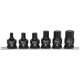 KS Tools Rátűzőkulcs készlet 1/2" hatszög, gépi, rövid 8-19 mm  6 részes, L= 40 mm, tartósínen
