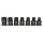 KS Tools Dugókulcs készlet 1/2" TORX-E, gépi, tartósínen E10-24  7 részes L=38