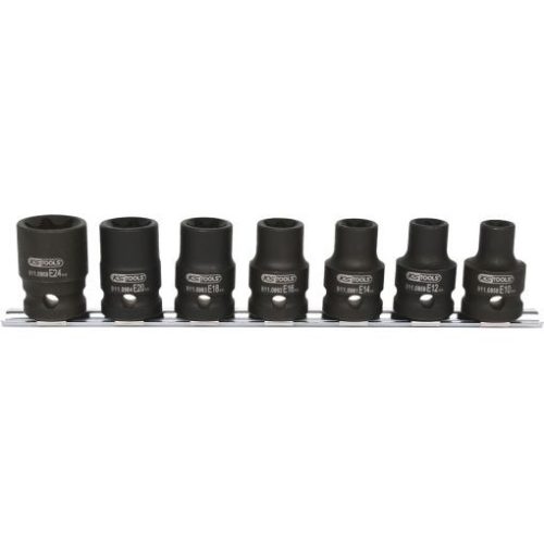 KS Tools Dugókulcs készlet 1/2" TORX-E, gépi, tartósínen E10-24  7 részes L=38