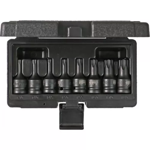 KS Tools Rátűzőkulcs készlet 1/2" TORX, gépi (műa. doboz) TX30-80 8 részes L= 60 mm