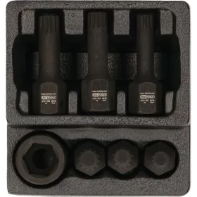   KS Tools Rátűzőkulcs klt. 1/2" XZN gépi, rövid-hosszú M14,16,18   6 részes  L= 40+75