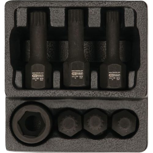 KS Tools Rátűzőkulcs klt. 1/2" XZN gépi, rövid-hosszú M14,16,18   6 részes  L= 40+75