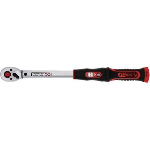 KS Tools Nyomatékkulcs, irányváltós racsnis fej INFINITOOL 10- 50/0,1Nm  R 3/8"
