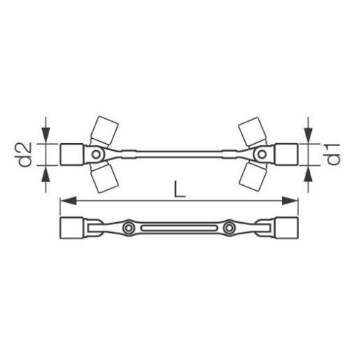KS Tools Csuklós dugókulcs, TORX-E E18 x E20